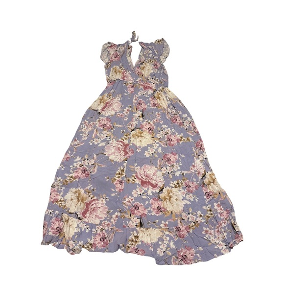 Band of Gypsies Floral Ruffle Maxi Dress Size Large - Picture 3 of 3